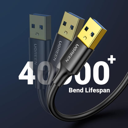 USB to USB Cable, USB 3.0 Male to Male Type a to Type a Cable for Data Transfer Compatible with Hard Drive, Laptop, DVD Player, TV, USB 3.0 Hub, Monitor, Camera, Set up Box and More 3FT