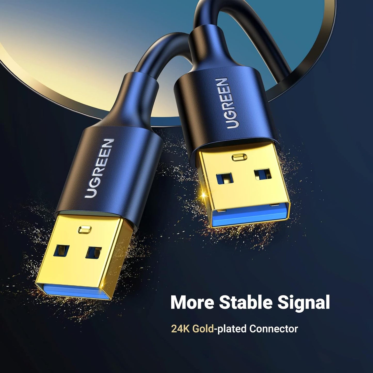 USB to USB Cable, USB 3.0 Male to Male Type a to Type a Cable for Data Transfer Compatible with Hard Drive, Laptop, DVD Player, TV, USB 3.0 Hub, Monitor, Camera, Set up Box and More 3FT
