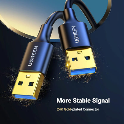 USB to USB Cable, USB 3.0 Male to Male Type a to Type a Cable for Data Transfer Compatible with Hard Drive, Laptop, DVD Player, TV, USB 3.0 Hub, Monitor, Camera, Set up Box and More 3FT